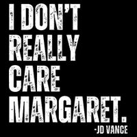I Don’T Really Care Margaret Jd Vance Funny Minimalist Stripe Pom Pom Beanie