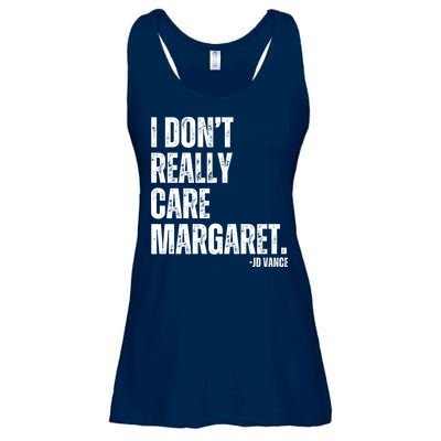 I Don’T Really Care Margaret Jd Vance Funny Minimalist Ladies Essential Flowy Tank