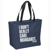 I Don’T Really Care Margaret Jd Vance Funny Minimalist Zip Tote Bag