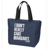 I Don’T Really Care Margaret Jd Vance Funny Minimalist Zip Tote Bag