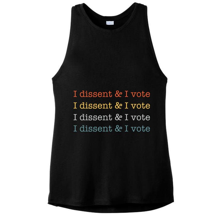 I Dissent Rbg Ruth Bader Ginsburg Feminist Ladies PosiCharge Tri-Blend Wicking Tank