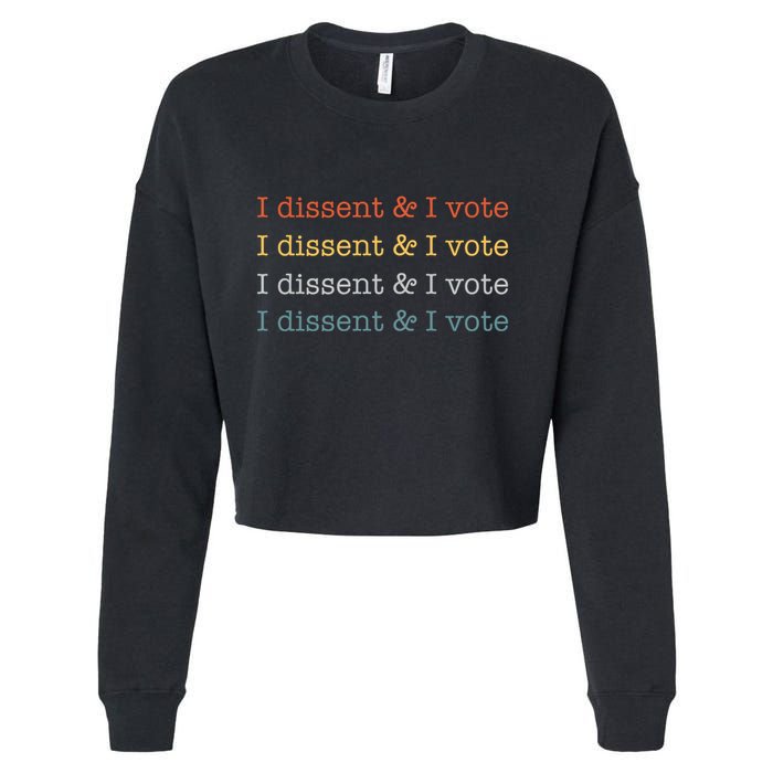 I Dissent Rbg Ruth Bader Ginsburg Feminist Cropped Pullover Crew