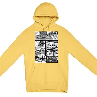 Initial D Racing Manga Wall Design (Version 2) Premium Pullover Hoodie