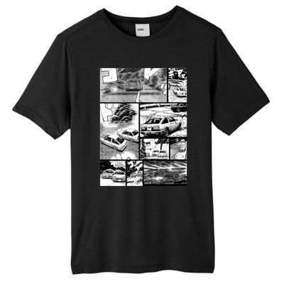 Initial D Racing Manga Wall Design (Version 2) Tall Fusion ChromaSoft Performance T-Shirt