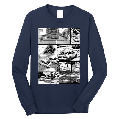 Initial D Racing Manga Wall Design (Version 2) Long Sleeve Shirt