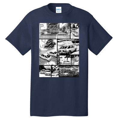 Initial D Racing Manga Wall Design (Version 2) Tall T-Shirt