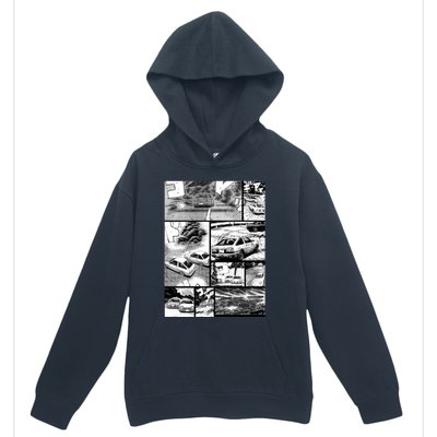 Initial D Racing Manga Wall Design (Version 2) Urban Pullover Hoodie