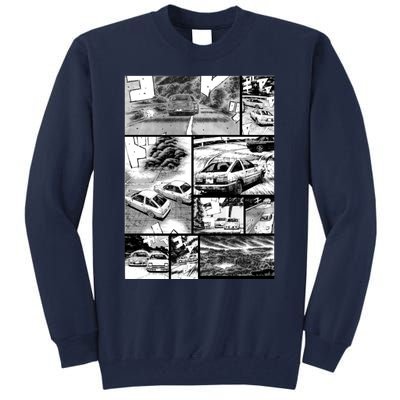 Initial D Racing Manga Wall Design (Version 2) Tall Sweatshirt