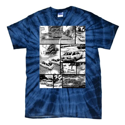 Initial D Racing Manga Wall Design (Version 2) Tie-Dye T-Shirt