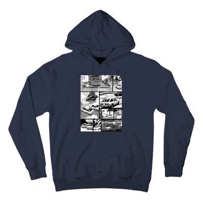 Initial D Racing Manga Wall Design (Version 2) Tall Hoodie