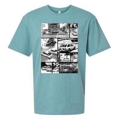 Initial D Racing Manga Wall Design (Version 2) Sueded Cloud Jersey T-Shirt