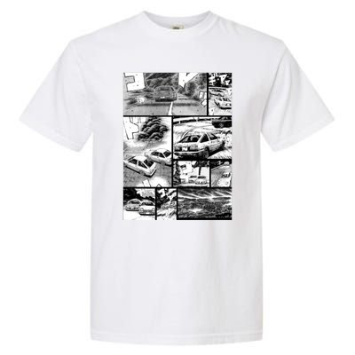 Initial D Racing Manga Wall Design (Version 2) Garment-Dyed Heavyweight T-Shirt