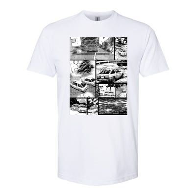 Initial D Racing Manga Wall Design (Version 2) Softstyle CVC T-Shirt