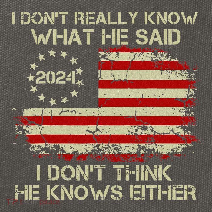 I DonT Really Know What He Said Funny Pro Voting Trump Cotton Canvas Backpack