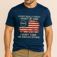 I DonT Really Know What He Said Funny Pro Voting Trump Cooling Performance Crew T-Shirt