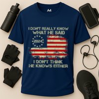 I DonT Really Know What He Said Funny Pro Voting Trump Cooling Performance Crew T-Shirt