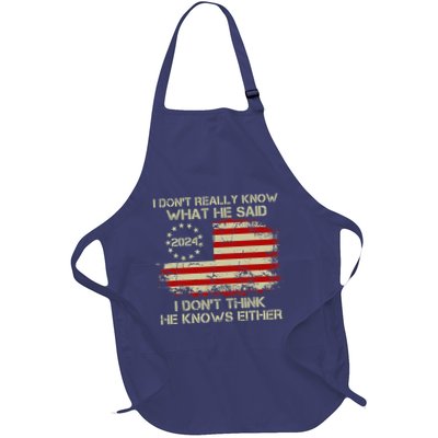 I DonT Really Know What He Said Funny Pro Voting Trump Apron