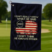 I DonT Really Know What He Said Funny Pro Voting Trump Golf Towel