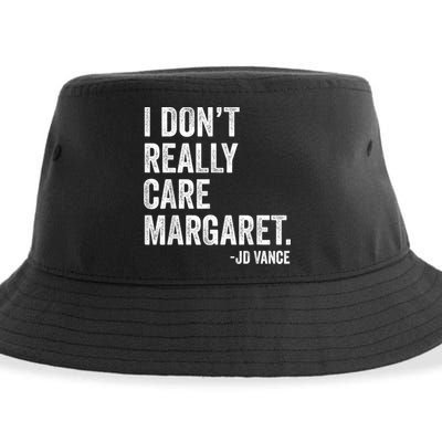 I Don’T Really Care Margaret Jd Vance Funny Minimalist Sustainable Bucket Hat