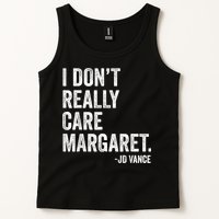 I Don’T Really Care Margaret Jd Vance Funny Minimalist Tank Top