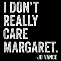 I Don’T Really Care Margaret Jd Vance Funny Minimalist Cropped Pullover Crew