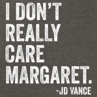 I Don’T Really Care Margaret Jd Vance Funny Minimalist Cotton Canvas Backpack