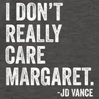 I Don’T Really Care Margaret Jd Vance Funny Minimalist Vector Backpack