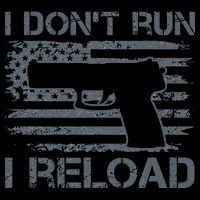 I Don't Run I Reload Pro Guns USA Flag Pistol Funny Gun City Backpack