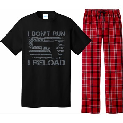 I Don't Run I Reload Pro Guns USA Flag Pistol Funny Gun Pajama Set