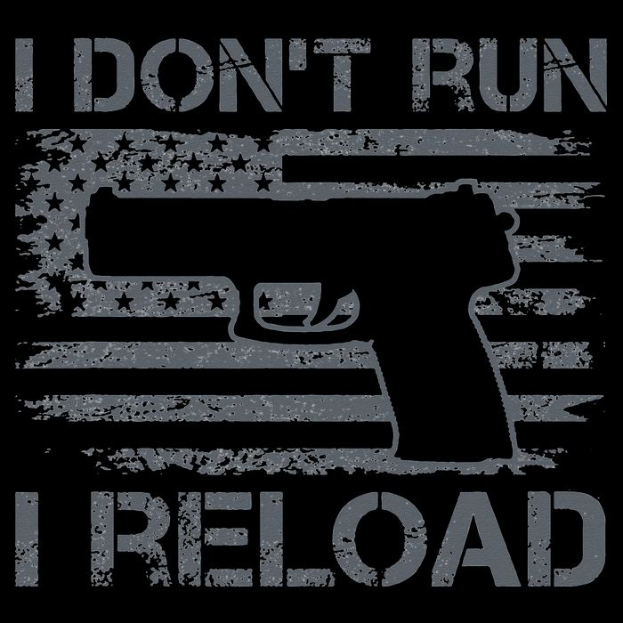 I Don't Run I Reload Pro Guns USA Flag Pistol Funny Gun Flat Bill Trucker Hat