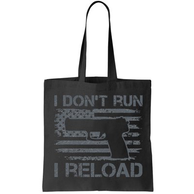 I Don't Run I Reload Pro Guns USA Flag Pistol Funny Gun Bag