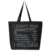 I Don't Run I Reload Pro Guns USA Flag Pistol Funny Gun 25L Jumbo Tote