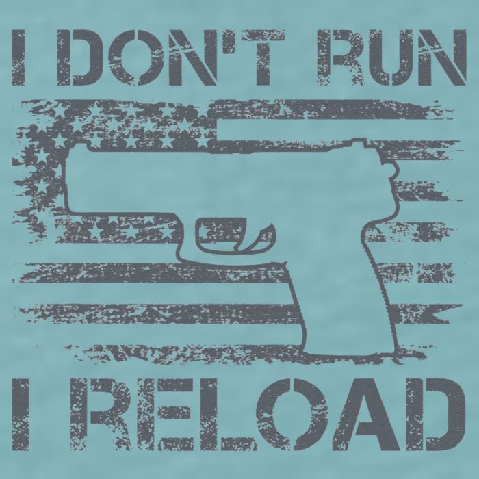 I Don't Run I Reload Pro Guns USA Flag Pistol Funny Gun Sueded Cloud Jersey T-Shirt
