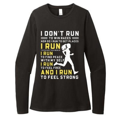 I Dont Run To Win Races Funny Running Women Runners Womens CVC Long Sleeve Shirt