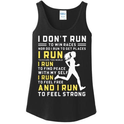 I Dont Run To Win Races Funny Running Women Runners Ladies Essential Tank