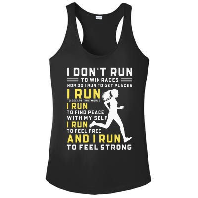 I Dont Run To Win Races Funny Running Women Runners Ladies PosiCharge Competitor Racerback Tank