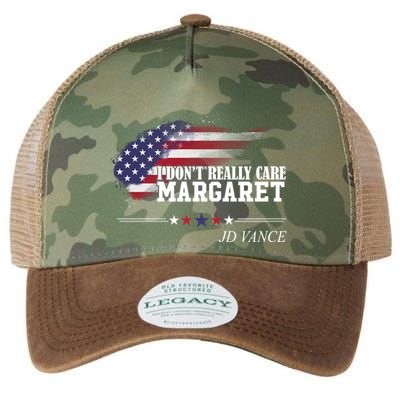 I DonT Really Care Margaret American Flag Jd Vance Legacy Tie Dye Trucker Hat