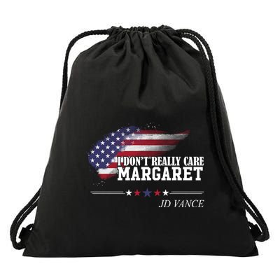I DonT Really Care Margaret American Flag Jd Vance Drawstring Bag