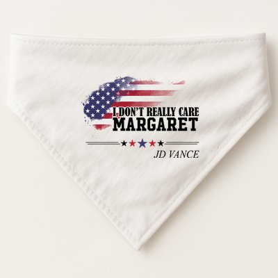 I DonT Really Care Margaret American Flag Jd Vance USA-Made Doggie Bandana
