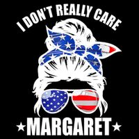 I Dont Really Care Margaret Minimalist Jd Vance Messy Bun White 16 in Basic Backpack