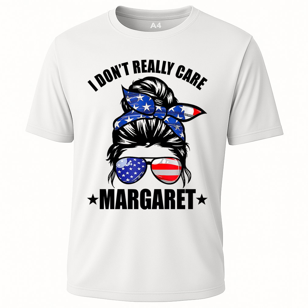 I Dont Really Care Margaret Minimalist Jd Vance Messy Bun White Performance Shirt
