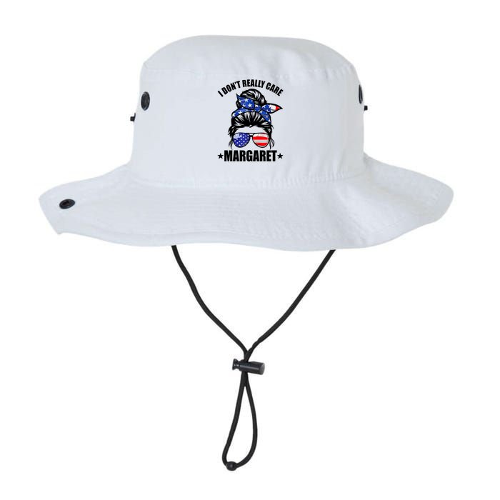 I Dont Really Care Margaret Minimalist Jd Vance Messy Bun White Bucket Hat