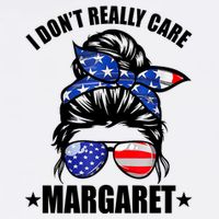 I Dont Really Care Margaret Minimalist Jd Vance Messy Bun White Flatbill Hat