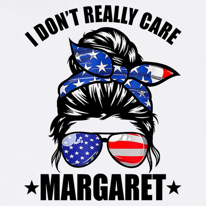 I Dont Really Care Margaret Minimalist Jd Vance Messy Bun White Flatbill Hat
