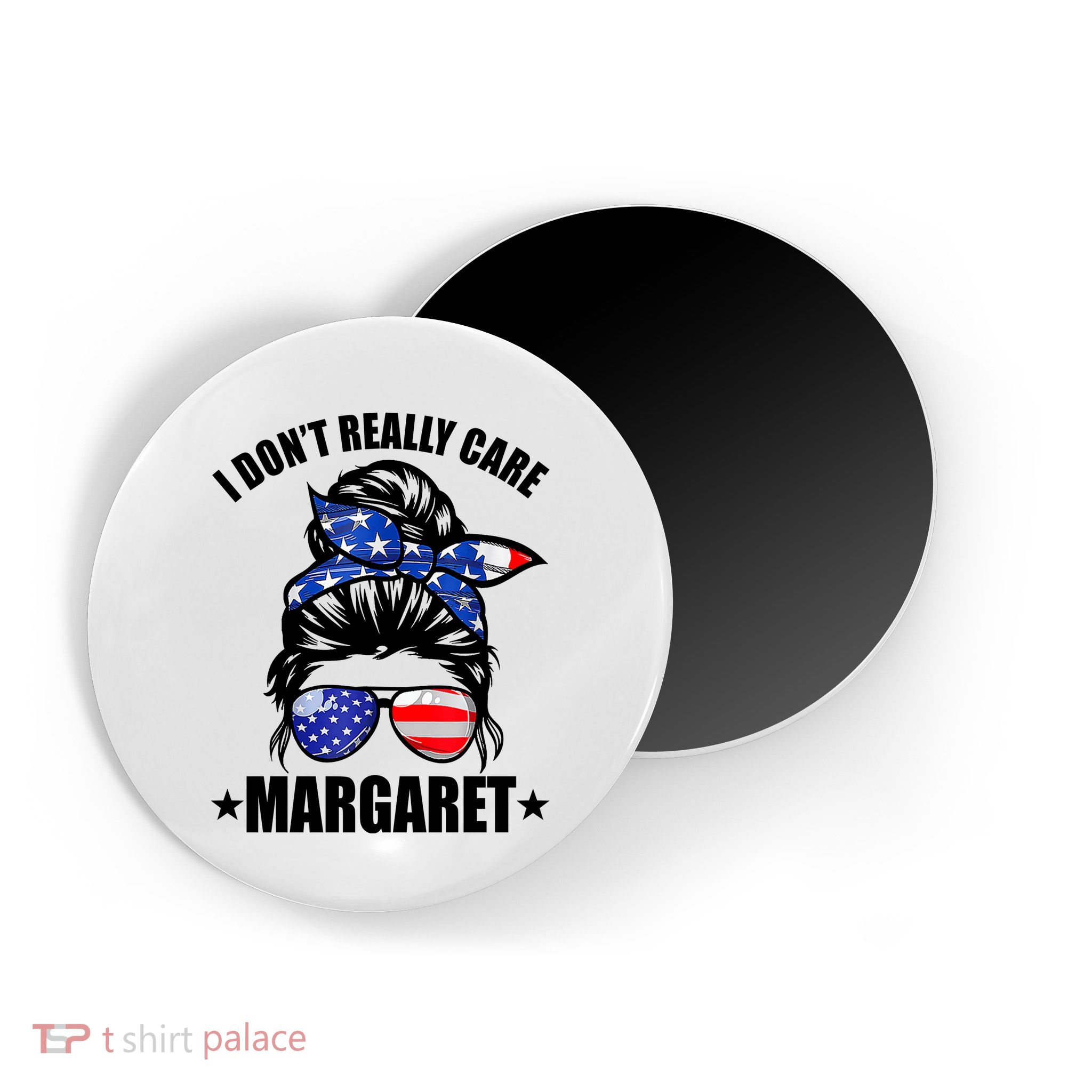 I Dont Really Care Margaret Minimalist Jd Vance Messy Bun White Magnet
