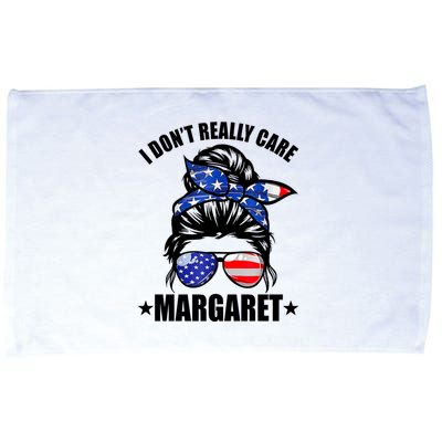 I Dont Really Care Margaret Minimalist Jd Vance Messy Bun White Microfiber Hand Towel