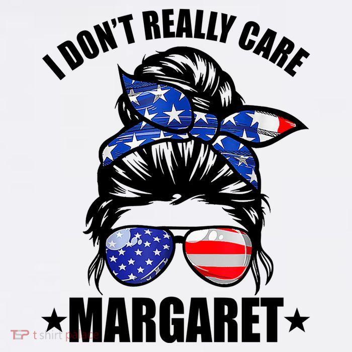 I Dont Really Care Margaret Minimalist Jd Vance Messy Bun White Short Acrylic Beanie