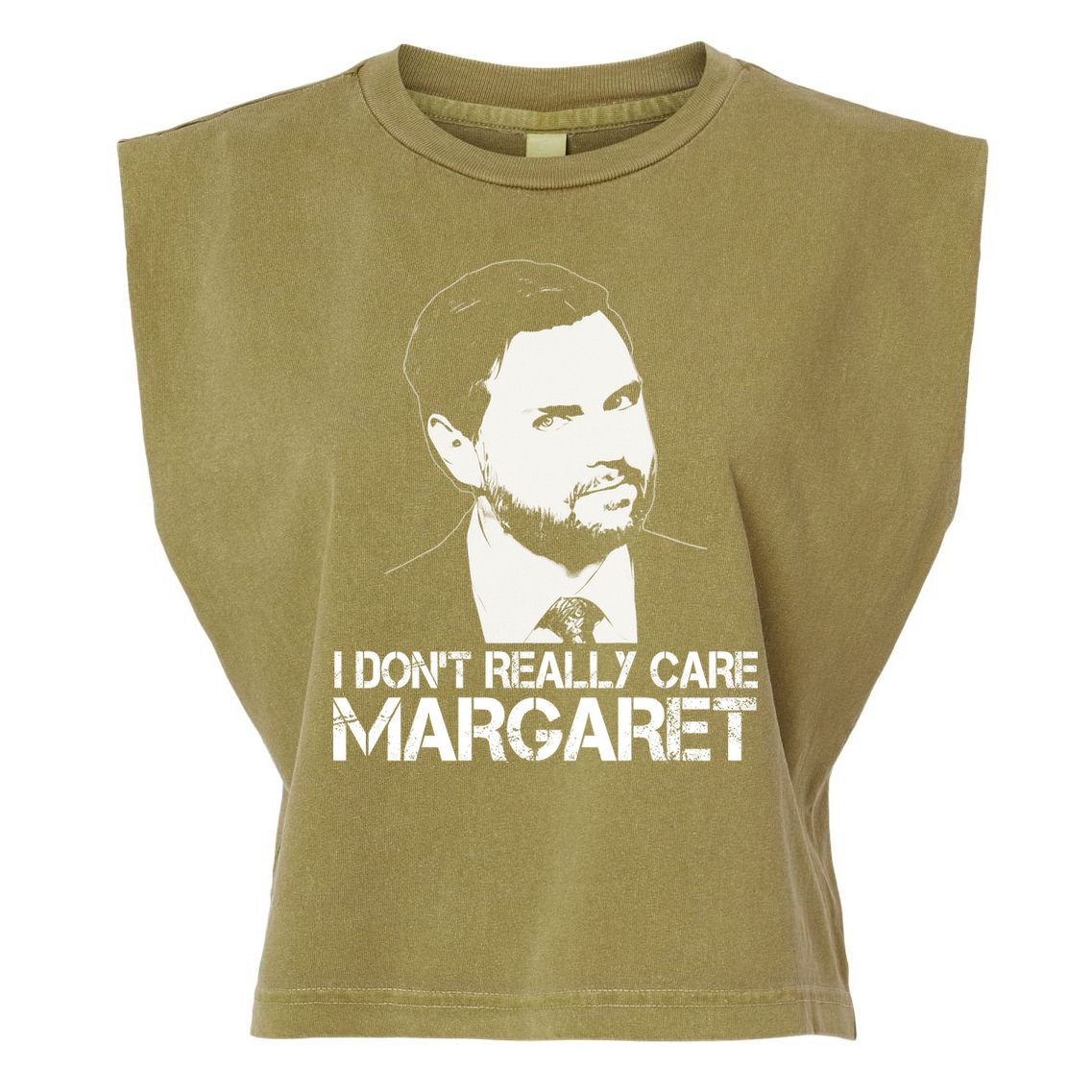 I Dont Really Care Margaret Minimalist Jd Vance Garment-Dyed Women's Muscle Tee