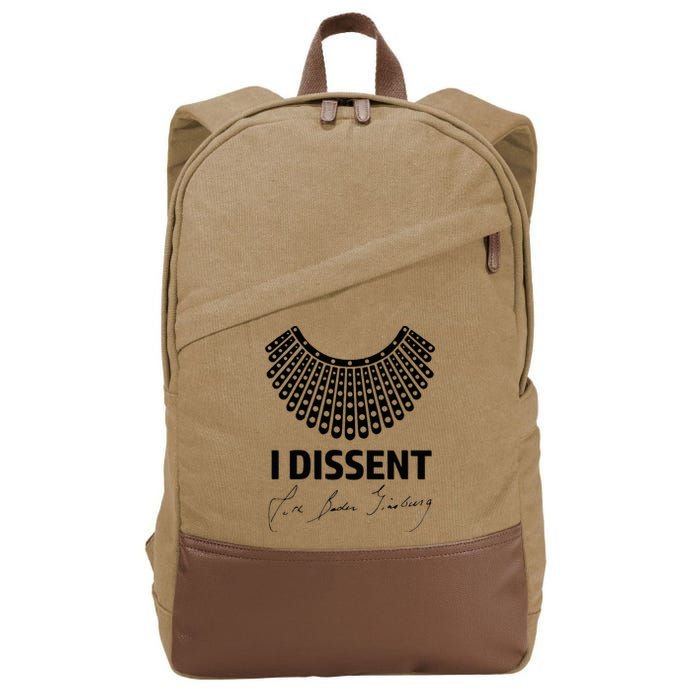 I Dissent Rbg Ruth Bader Ginsburg Rights Equality Cotton Canvas Backpack
