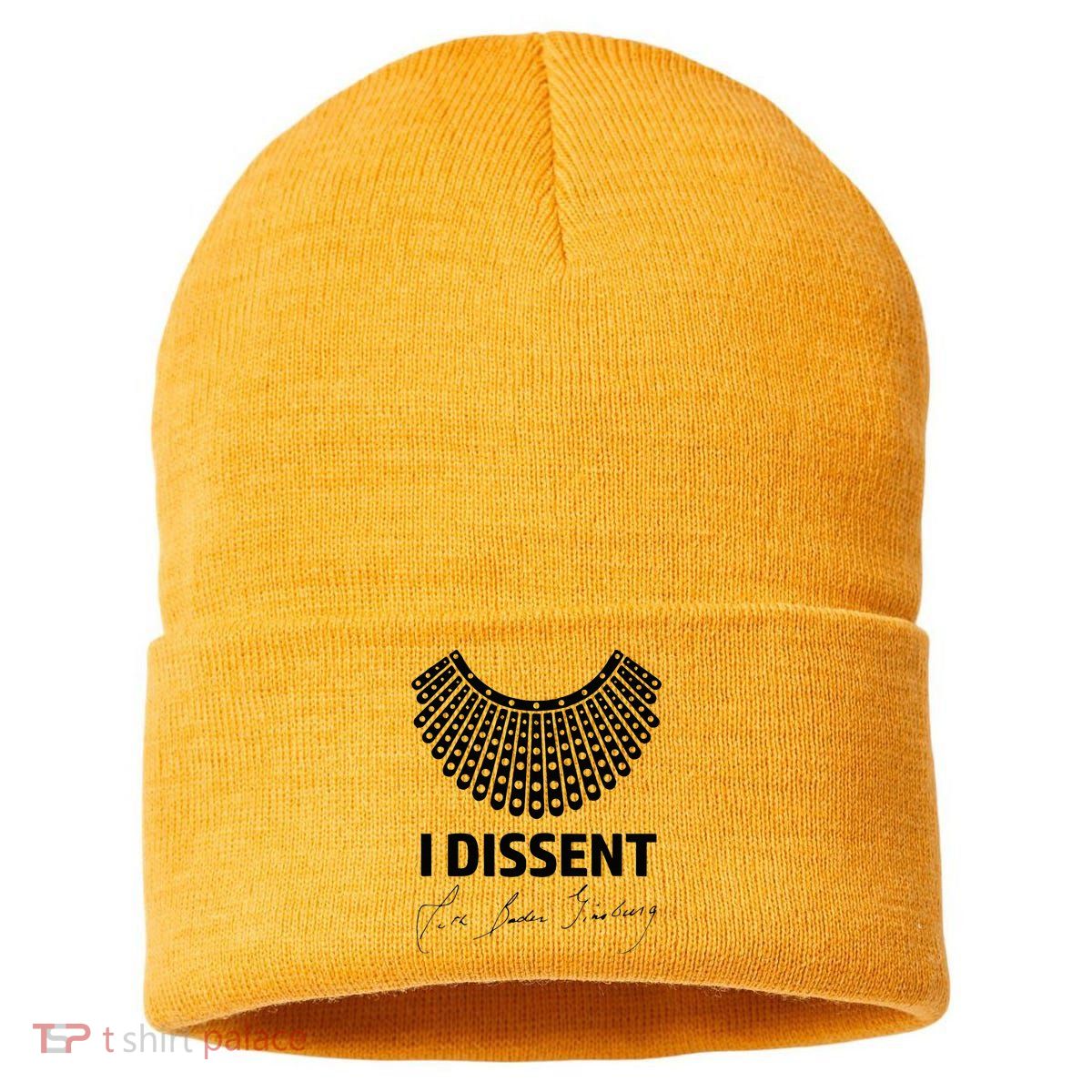 I Dissent Rbg Ruth Bader Ginsburg Rights Equality Sustainable Knit Beanie